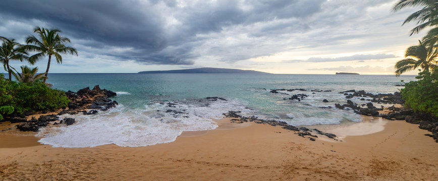 Sunset From Makena Cove On Maui