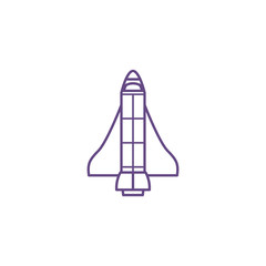 space ship vehicle flying isolated icon