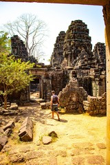 A beautiful view of Angkor Wat temple at Siem Reap, Cambodia.