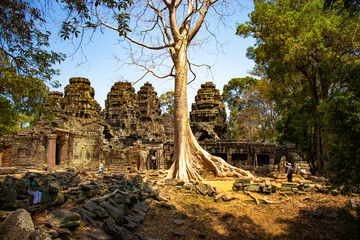 A beautiful view of Angkor Wat temple at Siem Reap, Cambodia.