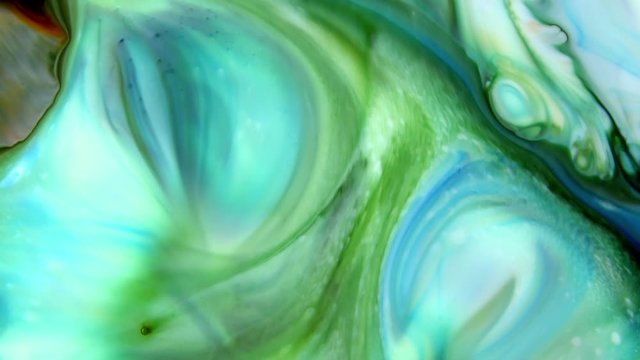 Abstract Background With Psychedelic Painting in Vivid Liquid Colors Texture Footage.