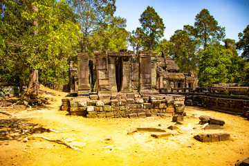 A beautiful view of Angkor Wat temple at Siem Reap, Cambodia.