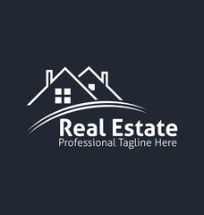 Real estate corporate logo. Real estate logo vector template. Corporate real estate logo	
