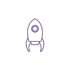 rocket launcher space isolated icon