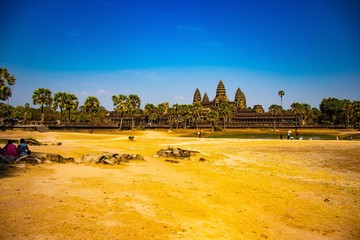 A beautiful view of Angkor Wat temple at Siem Reap, Cambodia.