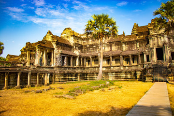 A beautiful view of Angkor Wat temple at Siem Reap, Cambodia.