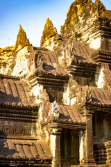 Naklejka premium A beautiful view of Angkor Wat temple at Siem Reap, Cambodia.