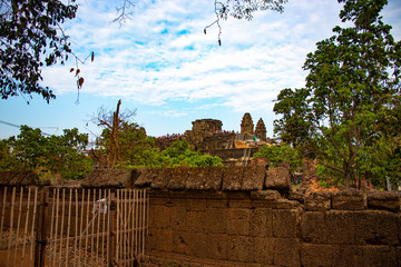 A beautiful view of buddhist temple at Siem Reap, Cambodia.