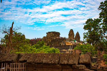 Obraz premium A beautiful view of buddhist temple at Siem Reap, Cambodia.