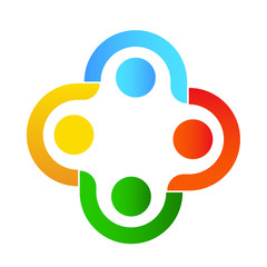 Community design inspiration vector template, Social relationship  and icon, Adoption care logo concept, Icon symbol