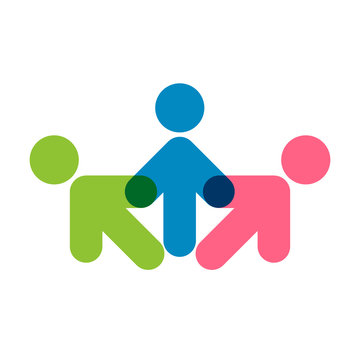 Community design inspiration vector template, Social relationship  and icon, Adoption care logo concept, Icon symbol