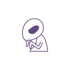 alien creature character isolated icon