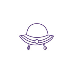 ufo flying space isolated icon