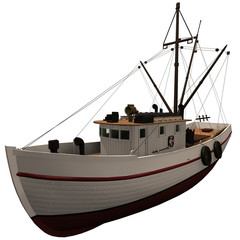3d Rendering of a Fishing Boat