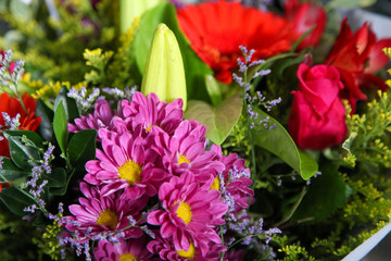 Fresh flower arrangement designed by a professional florist