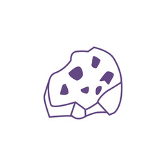 space asteroid line style icon