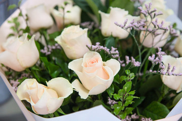 Fresh flower arrangement designed by a professional florist