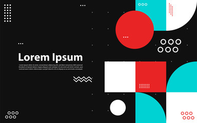 Modern geometrical abstract background. Circle geometric shapes.