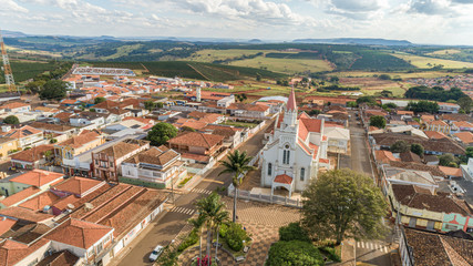 Fototapeta na wymiar Aerial view of the São Tomás de Aquino city, Minas Gerais / Brazil.