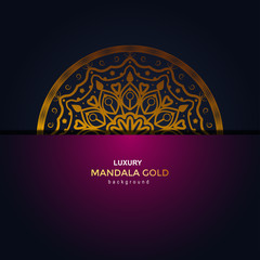 Luxury mandala pattern background with golden arabesque