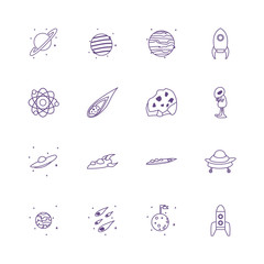 bundle of space set icons
