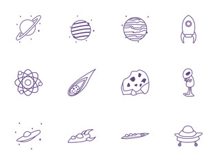 bundle of space set icons