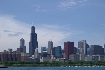 Fototapeta na wymiar chicago downtown skyline
