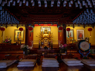 Myogaksa Temple Stay to pray to god and meditate for body mind spirit soul  in The buddhist temple, Seoul, South Korea :  SEP 2019.