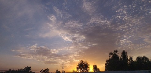 Fototapeta premium sunset in the mountains