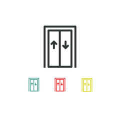 elevator line icon, vector illustration