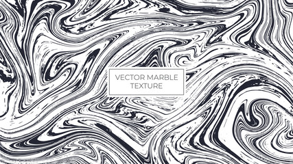 Black and white marble vector design. Marbling Texture design.