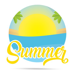 Summer landscape poster