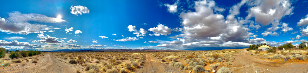 Blue skies over Overton, Nevada