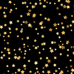 gliltter gold stars confetti scattered on a black background great for social media and card making