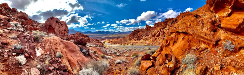 Fotobehang Baksteen Geweldig landschap in Valley of Fire  © Maria