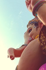 Indian god mumbai ganesha huge idol