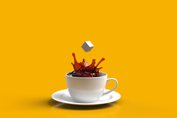 cup of coffee with sugar