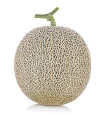 cantaloupe melon on white background