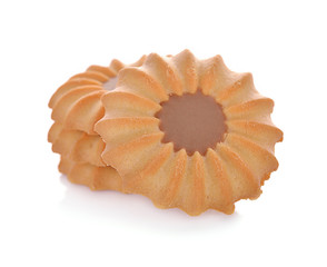  butter cookies  isolated on white background