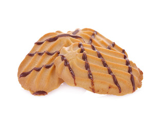  butter biscuits isolated on white background