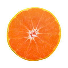 Orange  fruit  isolated on white background.