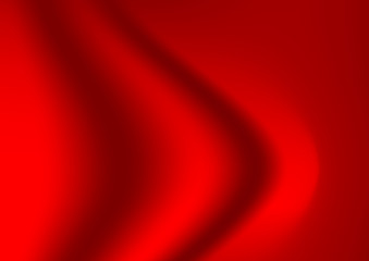 Red silk background, wave folds of silk texture