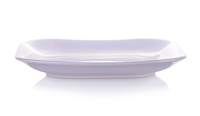 white plate on white background