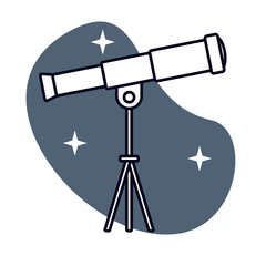 telescope space device isolated icon