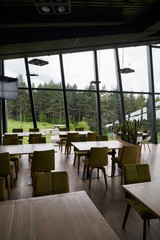 Empty restaurant indoor during coronavirus