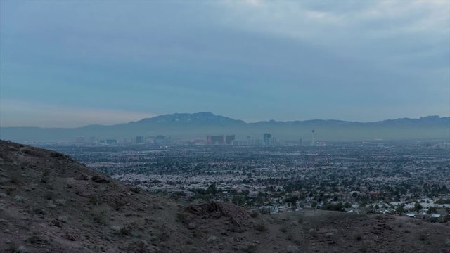 Las Vegas Strip Sunset Looking West time lapse