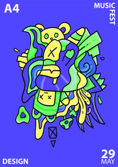 Colorful Abstract Background Pattern Set with Dummy Text for Web Design, Landing Page, Social Media Story, and Print Material.