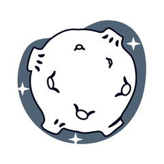 moon space natural satellite icon