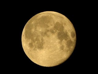 moon isolated on black background