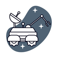 discovery cart with antena satellite space